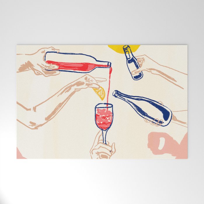 Sunset Cheers Welcome Mat