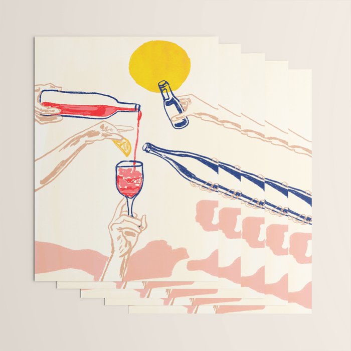 Sunset Cheers Wrapping Paper Gallery Image 3