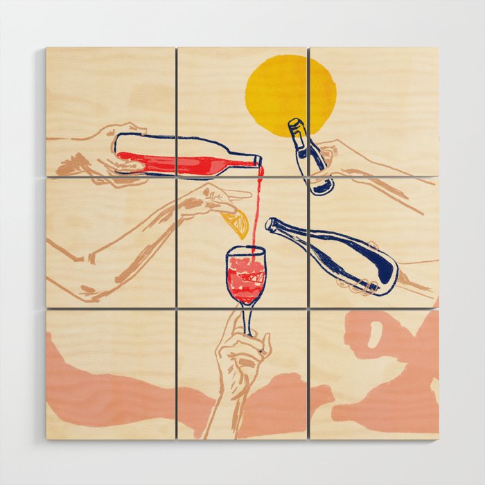 Sunset Cheers Wood Wall Art Gallery Image 1