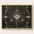 Evil Eye Mandala - Black Serving Tray Gallery Image 1