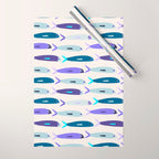 Blue Sardines Pattern Wrapping Paper Gallery Image 1
