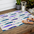 Blue Sardines Pattern Outdoor Rug Gallery Image 2