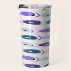 Blue Sardines Pattern Travel Mug Gallery Image 3