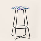 Blue Sardines Pattern Stool Gallery Image 1