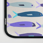 Blue Sardines Pattern Laptop Sleeve Gallery Image 3