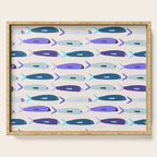 Blue Sardines Pattern Serving Tray Gallery Image 1