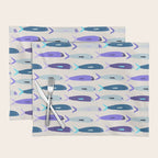 Blue Sardines Pattern Placemat Gallery Image 1