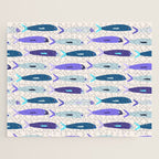 Blue Sardines Pattern Jigsaw Puzzle Gallery Image 1