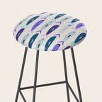 Blue Sardines Pattern Stool Gallery Image 2