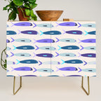 Blue Sardines Pattern Credenza Gallery Image 1