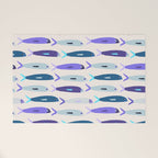 Blue Sardines Pattern Welcome Mat Gallery Image 1