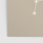 Libra Zodiac Star Constellation Line Art Beige Poster Gallery Image 3