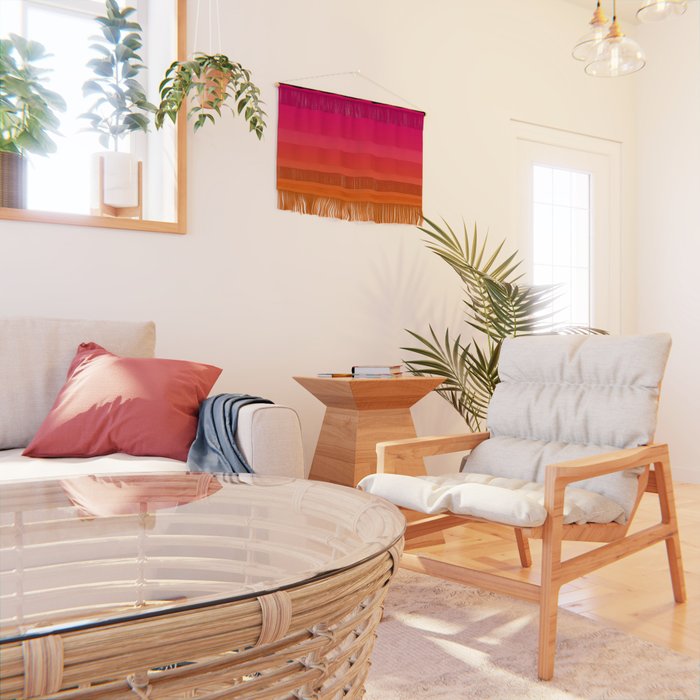 Bright Pink and Orange Ombre Wall Hanging Gallery Image 2