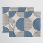 Semicircle Stripes - Blue Placemat Gallery Image 1