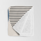 Semicircle Stripes - Blue Throw Blanket Gallery Image 3