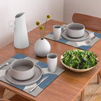 Semicircle Stripes - Blue Placemat Gallery Image 2