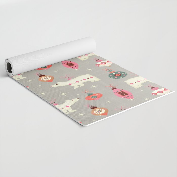 Festive Ornaments And Polar Bear Yoga Mat Gallery Image 2