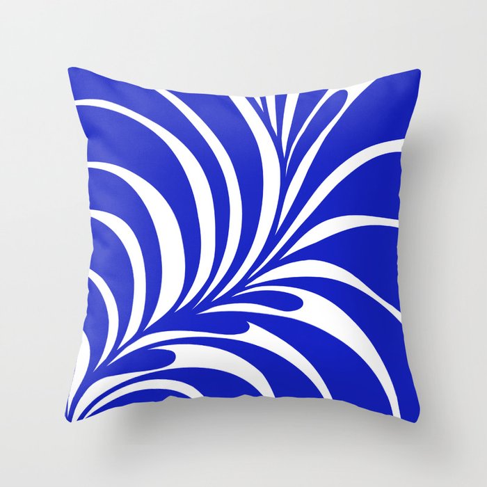 Infinity Blue Leaf - Matisse Throw Pillow Gallery Image 6