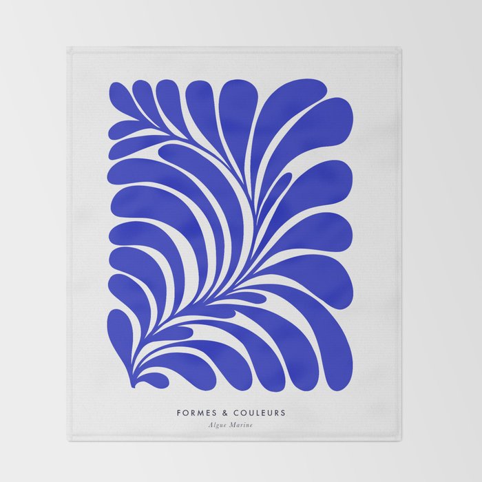 Infinity Blue Leaf - Matisse Throw Blanket Gallery Image 2