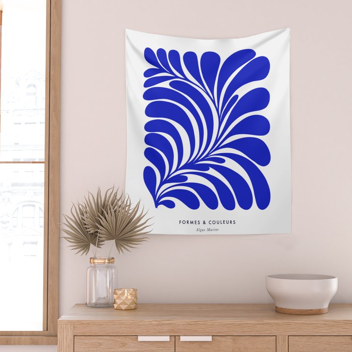 Infinity Blue Leaf - Matisse Wall Tapestry Gallery Image 2