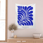 Infinity Blue Leaf - Matisse Wall Tapestry Gallery Image 2