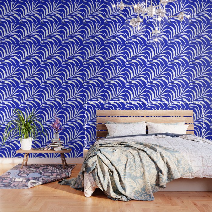 Infinity Blue Leaf - Matisse Wallpaper Gallery Image 3