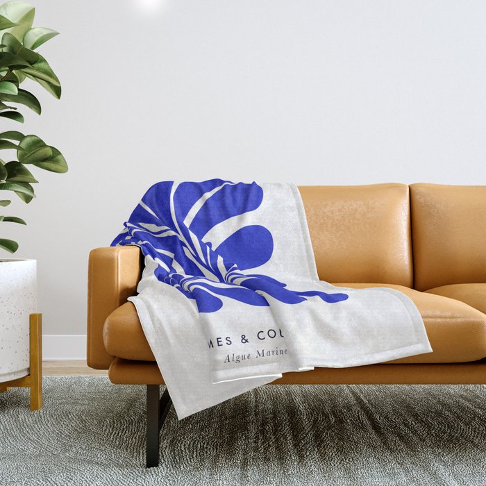 Infinity Blue Leaf - Matisse Throw Blanket Gallery Image 1