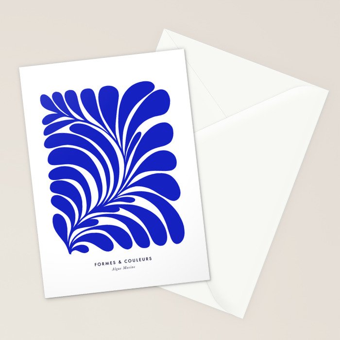 Infinity Blue Leaf - Matisse Stationery Card Gallery Image 2