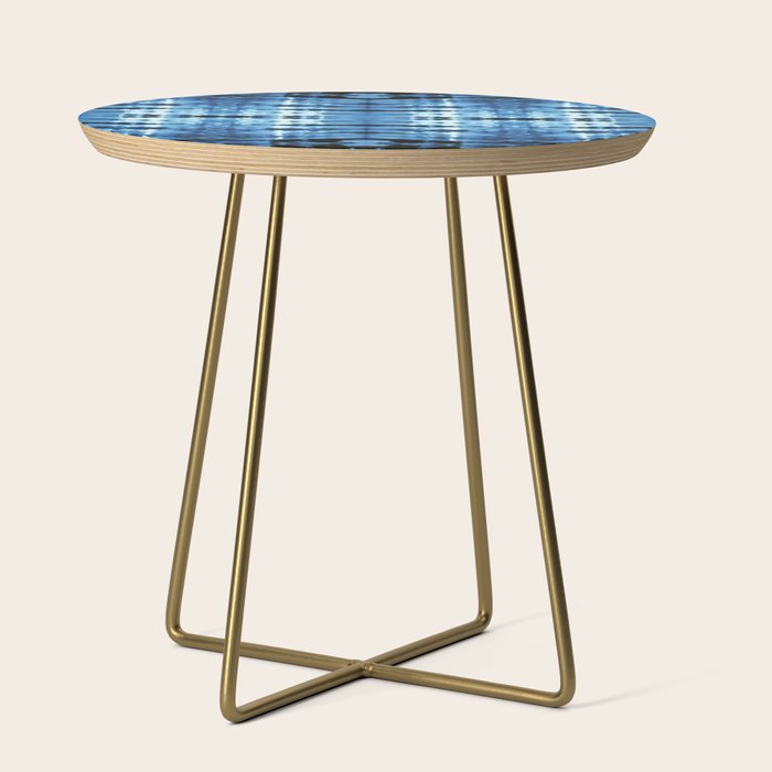 Indigo Satin Shibori Side Table Gallery Image 1