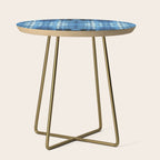 Indigo Satin Shibori Side Table Gallery Image 1