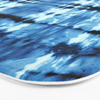Indigo Satin Shibori Bath Mat Gallery Image 3