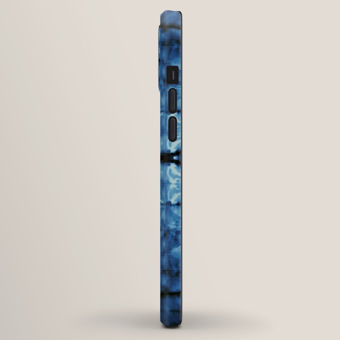 Indigo Satin Shibori iPhone Case Gallery Image 2