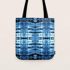 Indigo Satin Shibori Tote Bag Gallery Image 1