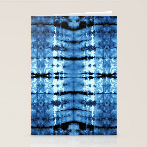 Indigo Satin Shibori Stationery Card Gallery Image 2