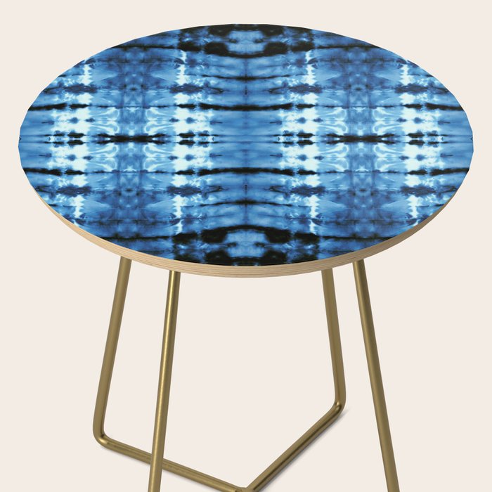 Indigo Satin Shibori Side Table Gallery Image 2