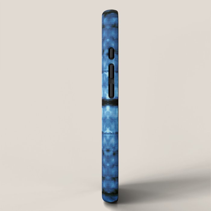 Indigo Satin Shibori iPhone Case Gallery Image 2