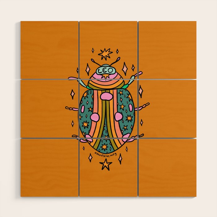 Leo Ladybug Wood Wall Art Gallery Image 1