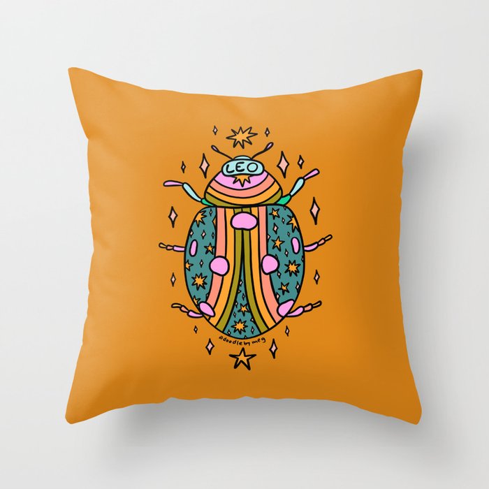 Leo Ladybug Throw Pillow Gallery Image 1