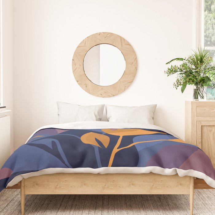 Scorpio Dark Abstract Botanical Duvet Cover Gallery Image 3