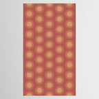Boho Summer Sun Pattern XIV Earthy Pink and Beige Tablecloth Gallery Image 2