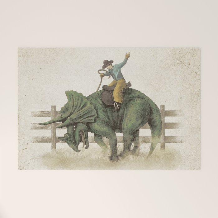 Dino Rodeo  Welcome Mat Gallery Image 1