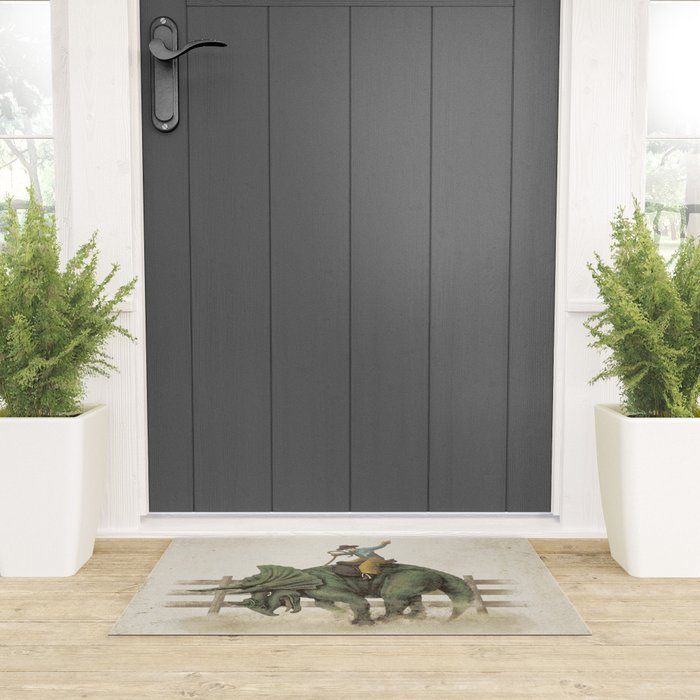 Dino Rodeo  Welcome Mat Gallery Image 3