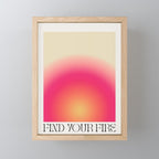 Find Your Fire - Pink Aura Gradient Mini Art Print Gallery Image 1
