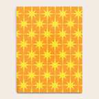 Mid Century Modern Atomic Age Starburst Pattern in Retro Orange and Yellow Notebook Gallery Image 4