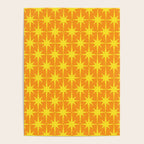 Mid Century Modern Atomic Age Starburst Pattern in Retro Orange and Yellow Poster Gallery Image 4