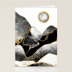 Minimal Black and Gold Mountains Stationery Card Gallery Image 2