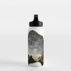 Minimal Black and Gold Mountains Water Bottle Gallery Image 3