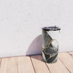 Minimal Black and Gold Mountains Travel Mug Gallery Image 4