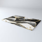 Minimal Black and Gold Mountains Rug Gallery Image 3