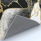 Minimal Black and Gold Mountains Rug Gallery Image 4